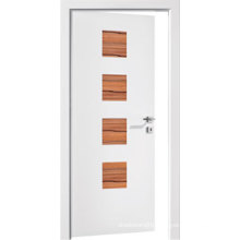 Interior Modern Office White Wood Framed Door with Glass Window